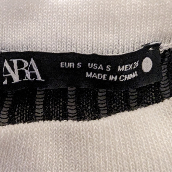 Zara black and white sheer striped knit - Picture 3 of 3